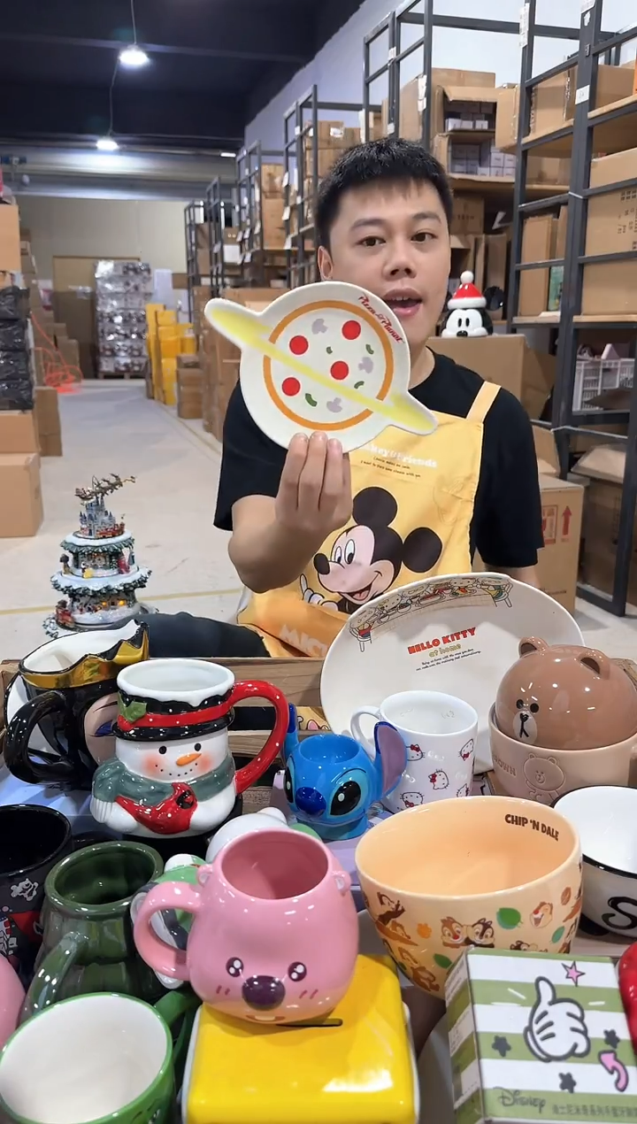 瓷片原盒三眼仔星球盘
