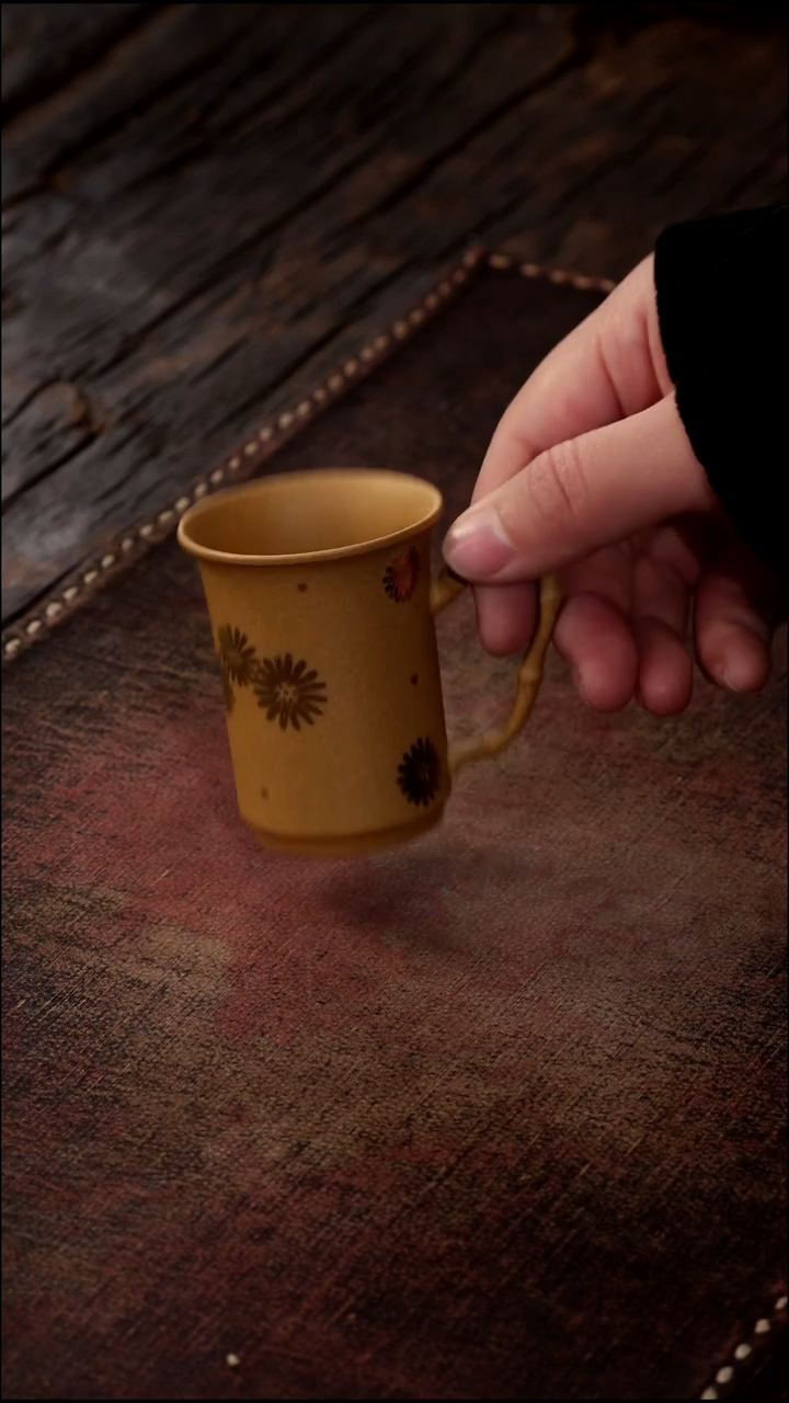 茶杯紫砂非遗茶器-黄金金银