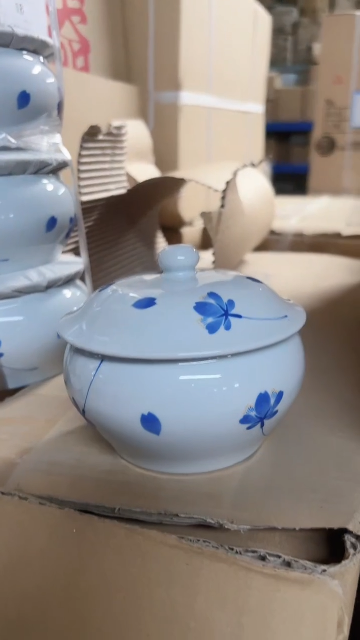 陶瓷有田烧盖碗进口一个