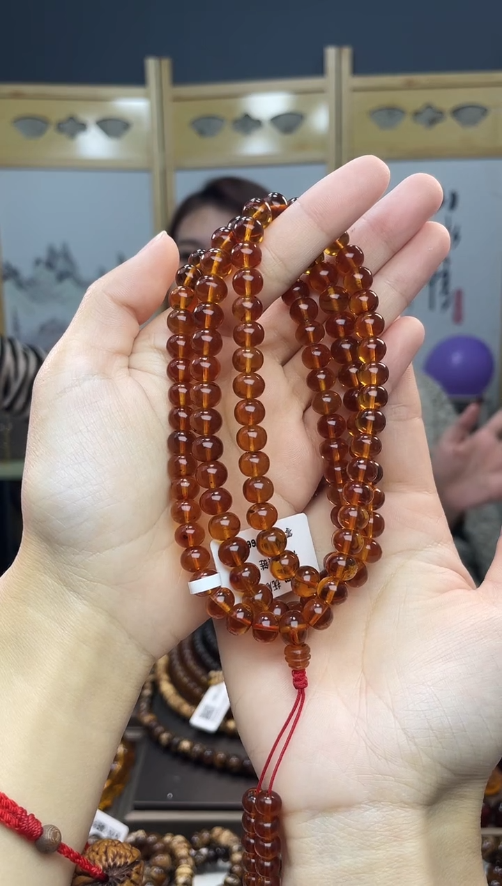 【闪购商品】琥珀裸石未镶嵌8+樱桃红108