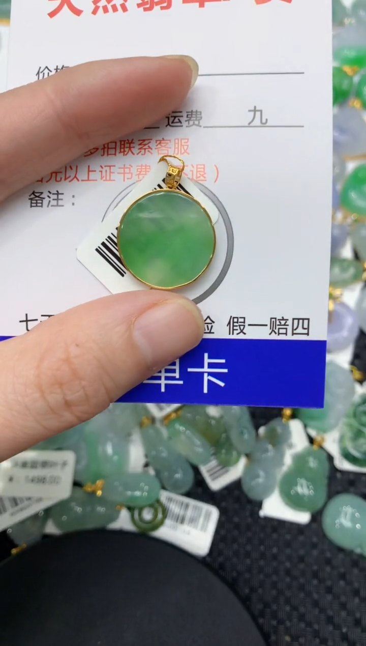 【闪购商品】翡翠颈饰18K金镶嵌111111111