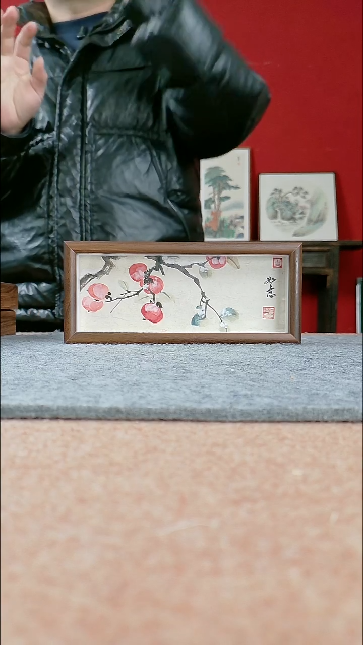 国画纯手写纯手绘-带框10*15