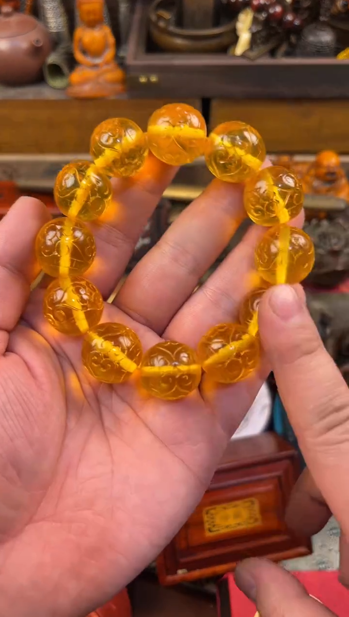 【闪购商品】琥珀手链未镶嵌二哥甄选哈哈哈哈