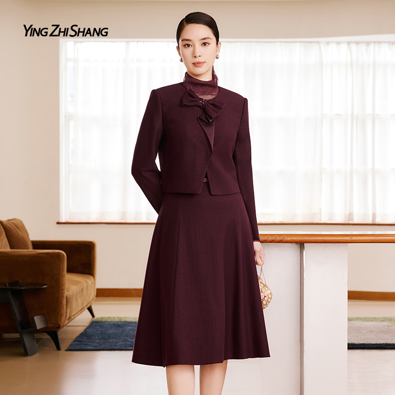 赢智尚2025冬季新款长袖小H型略松短款外套套装ZA-ZB00831