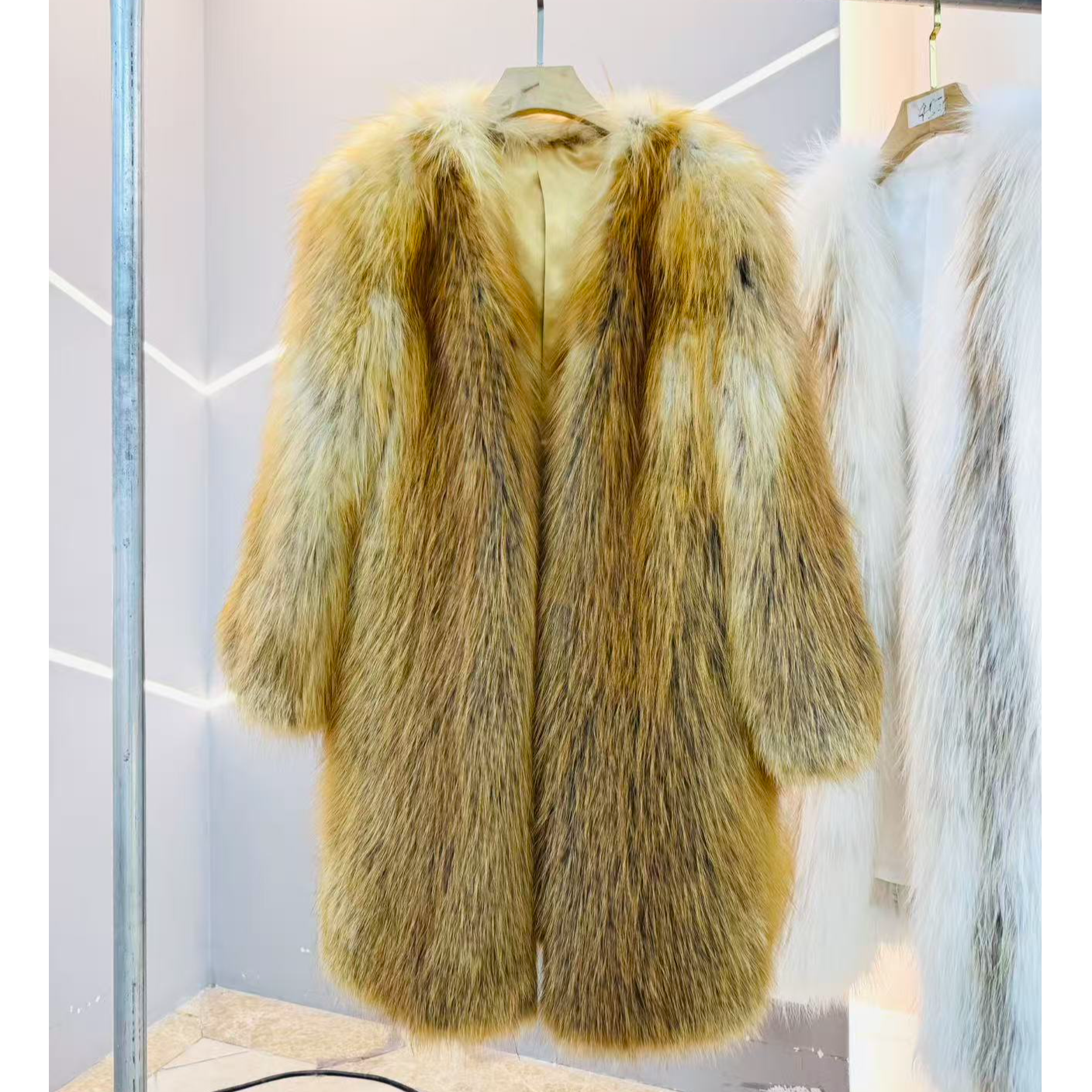 2025短款中长款狐狸毛外套