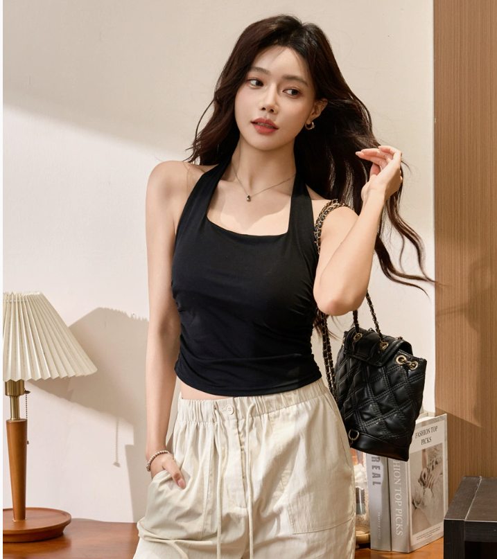 【浪漫】性感轻奢吊带修身套装甜美显瘦居家紧身网红美背A46