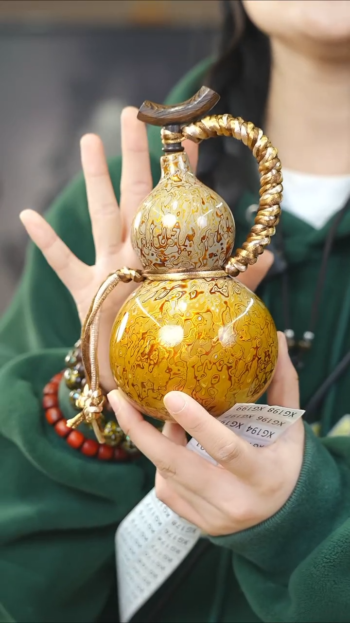 【闪购商品】XG151漆艺酒葫芦不包手串及旋转底座