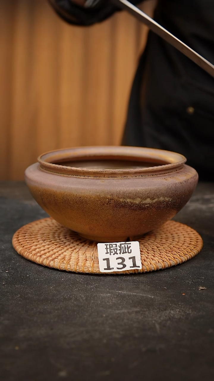 【闪购商品】瓷片131泥泥手工花盆口13.5高8