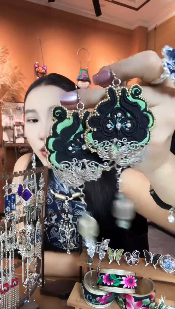 刺绣纯手工民族风耳环