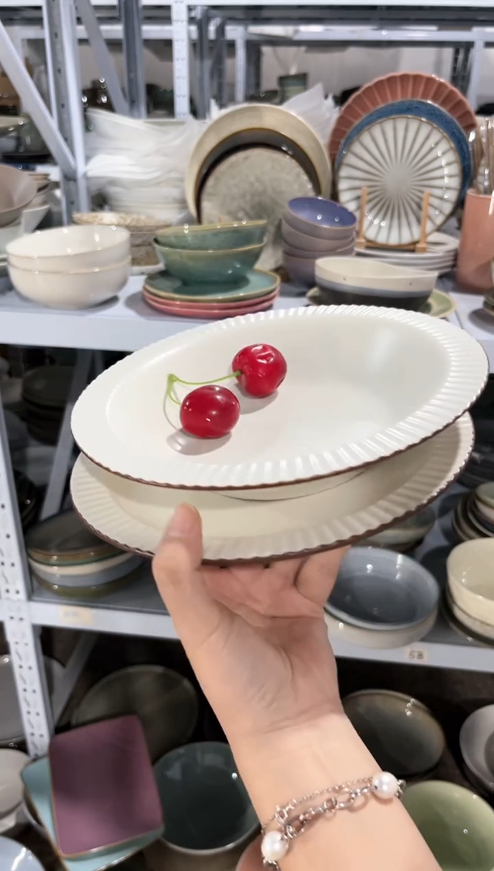 【闪购商品】瓷片外贸尾货瑕疵满20包邮X2 浅盘加草帽
