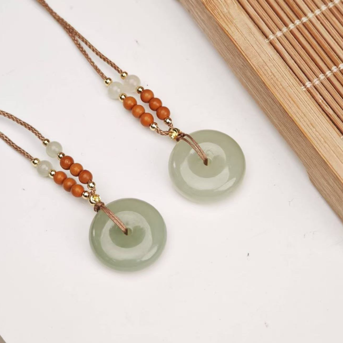 【普陀山欢喜】和田玉平安扣吊坠（发货多样性一件）J10975