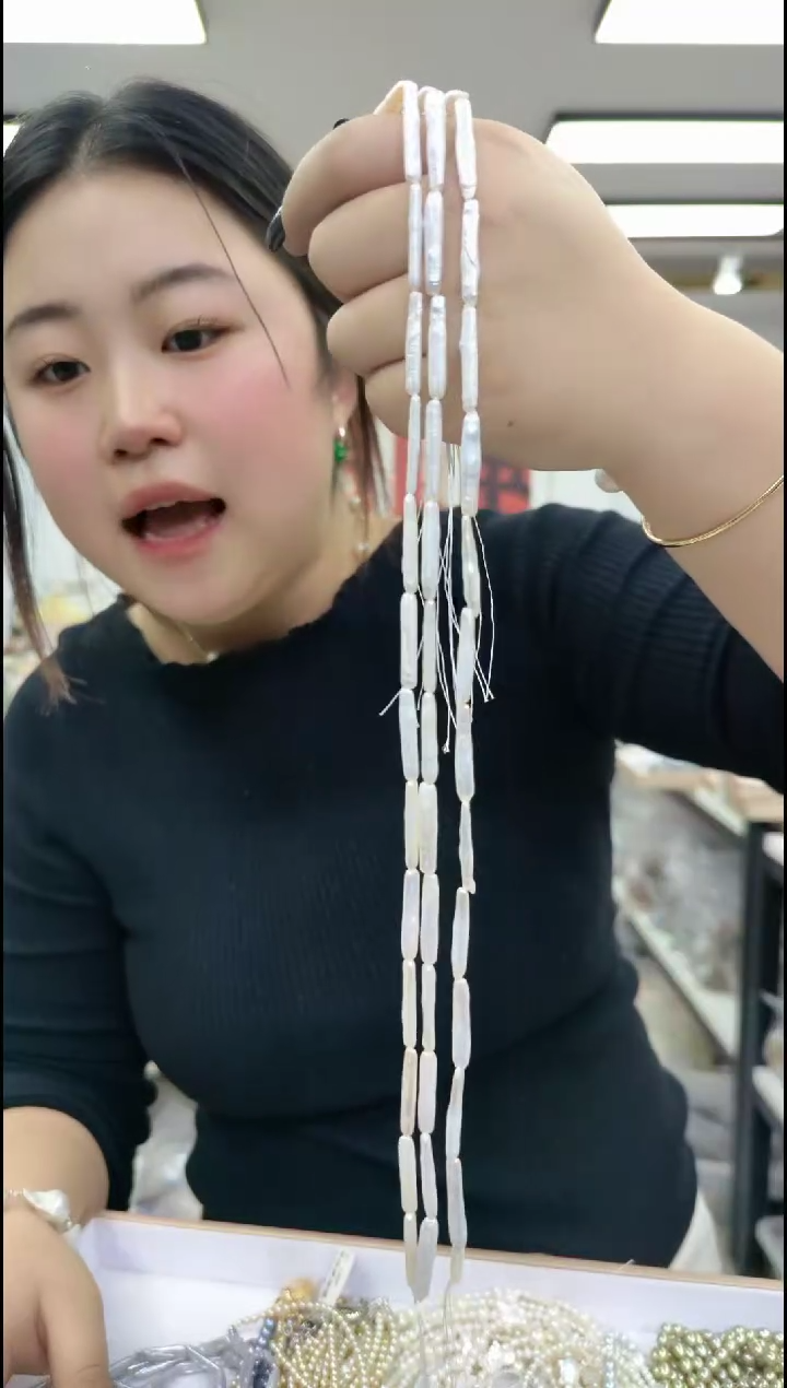 【闪购商品】淡水珍珠颈饰合金1751牙签项链