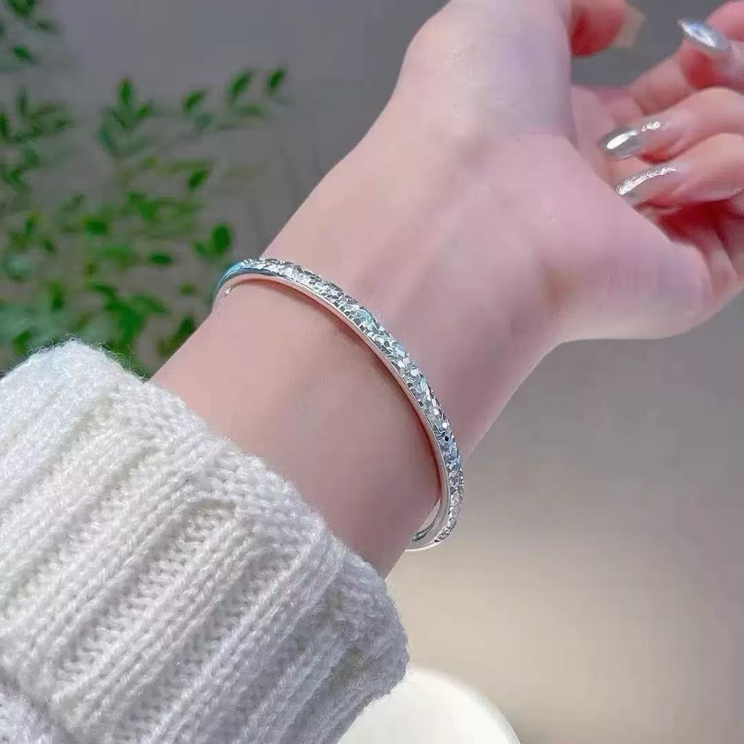 CNC碎冰冰素圈满天星镯子