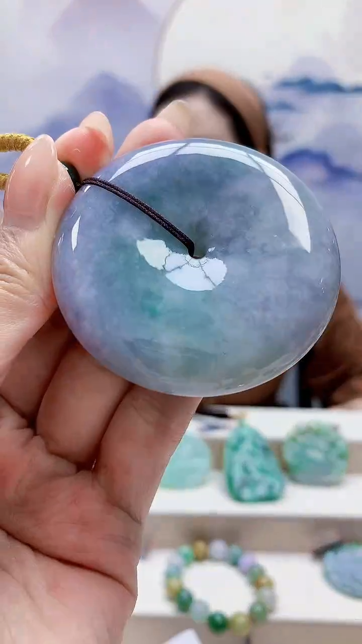 未镶嵌定制翡翠4852MM-毛货挂件108