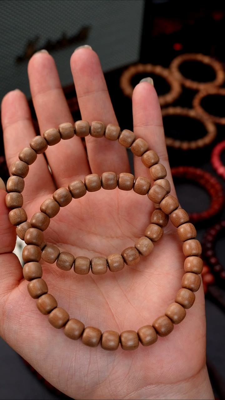 檀香木手串/手链老山檀香6*7老型珠单圈