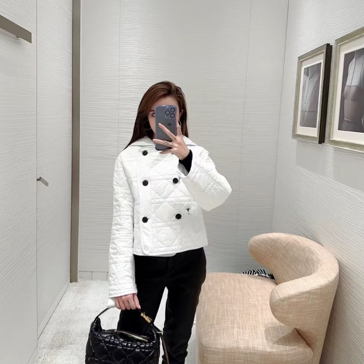 99新 DIOR/迪奥 双双臻选/迪奥棉服/F38码/vv00947