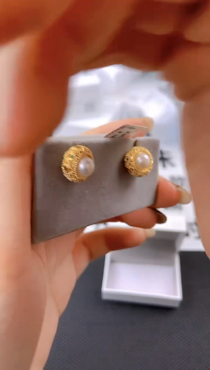 未镶嵌耳饰淡水珍珠ed1058