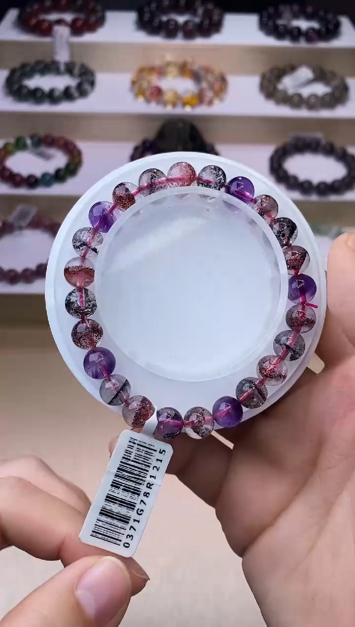 【闪购商品】水晶手链未镶嵌黑加仑超七单圈8m+