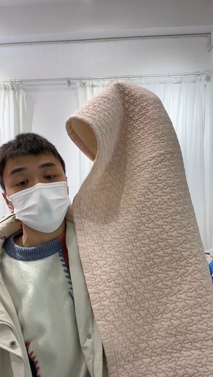 棉200*200纯棉床盖120号微瑕粉色