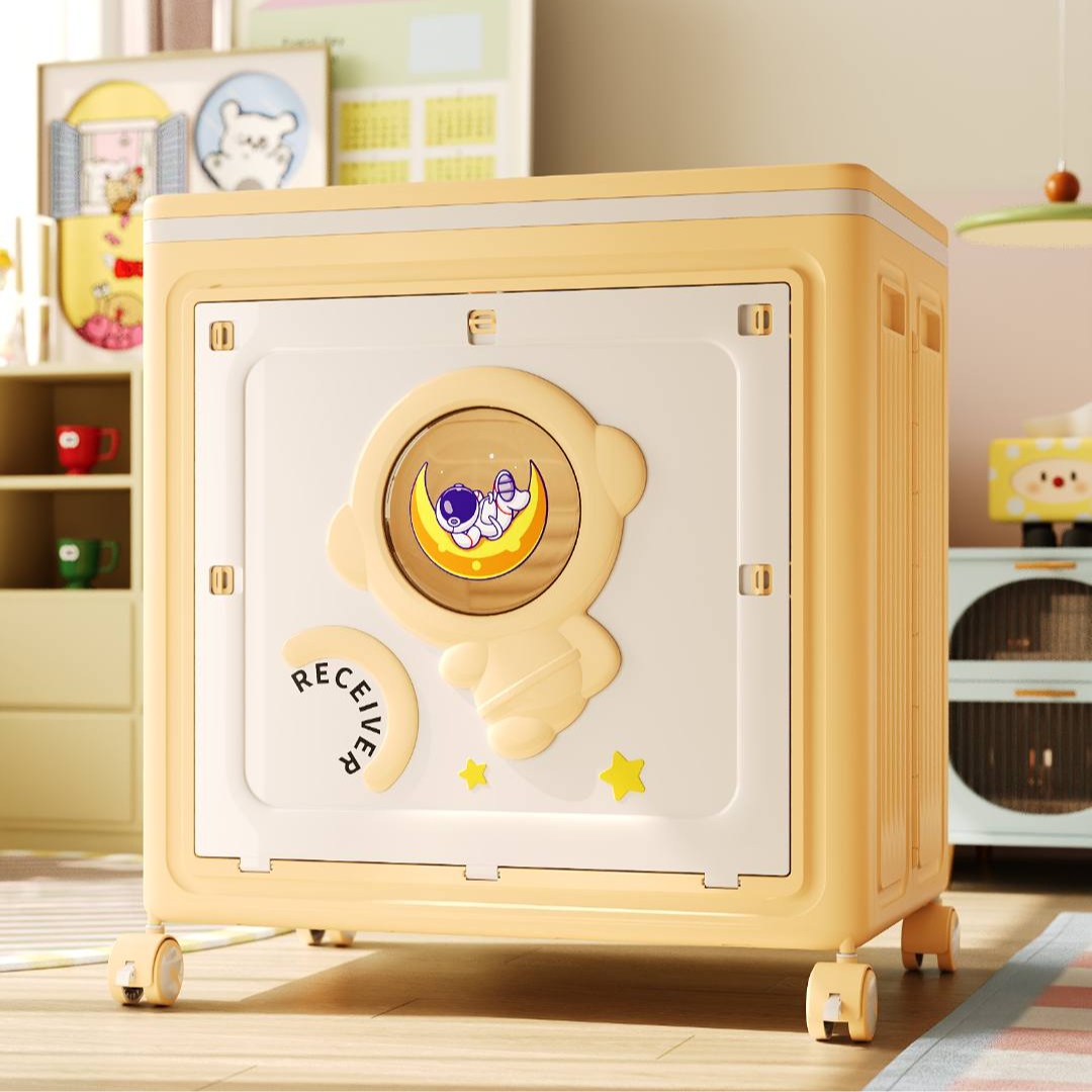 太空人翻盖大容量收纳箱衣服收纳柜玩具大容量家用卧室被子整理箱