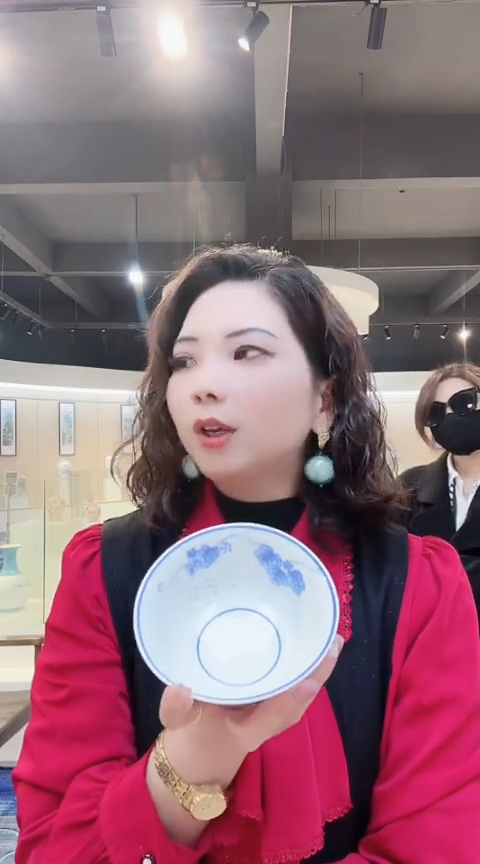 青花玲珑景德镇光明瓷厂青花玲珑陶瓷碗