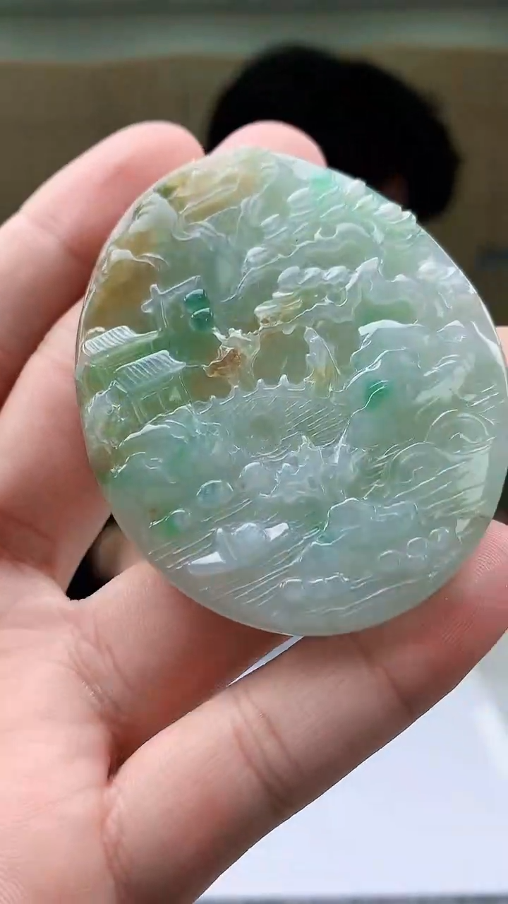 【闪购商品】定制翡翠未镶嵌5145bb-毛货挂件赠珠链105