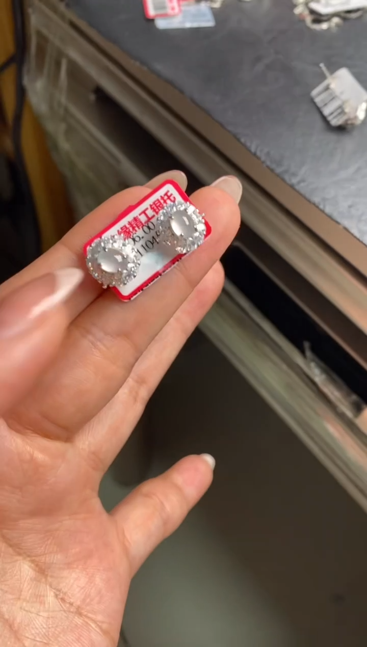 银S925镶嵌戒指翡翠天然A货翡翠