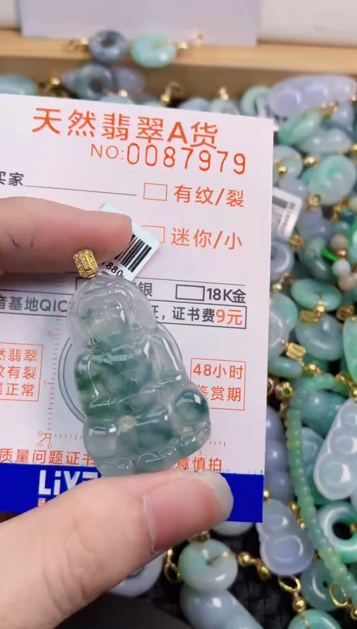 翡翠未镶嵌吊坠(不含链)        1