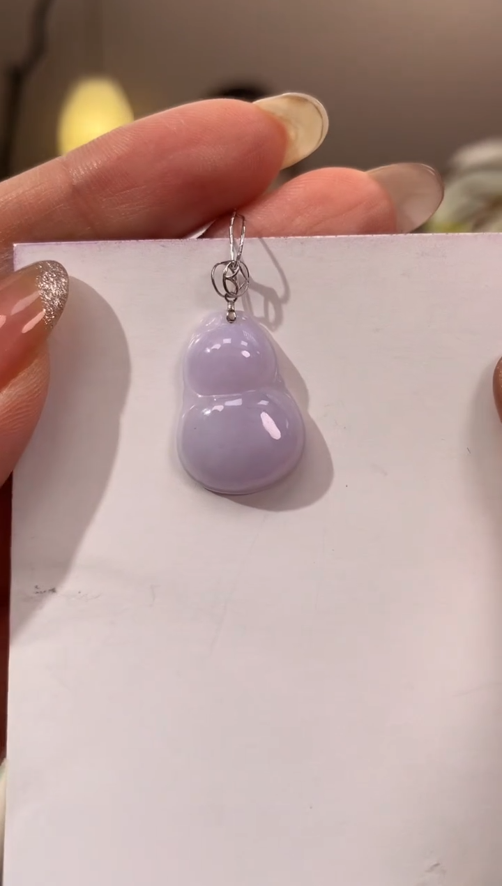 【闪购商品】翡翠颈饰18K金镶嵌天然缅甸a货翡翠