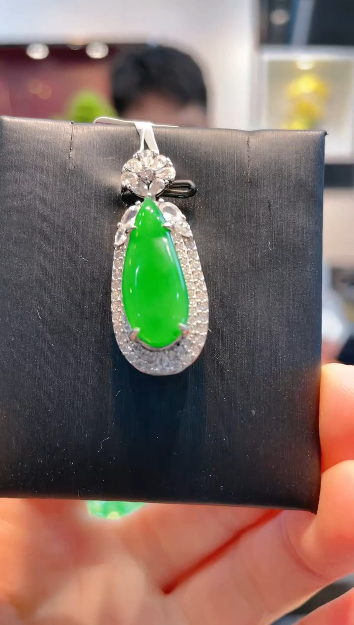 【闪购商品】翡翠颈饰未镶嵌A58天然A货翡翠吊坠（不含链）