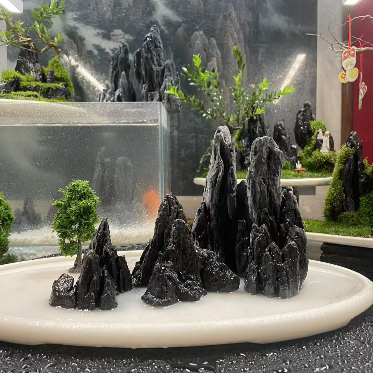 编号1123盆景鱼缸造景尺寸长25*宽13*高16