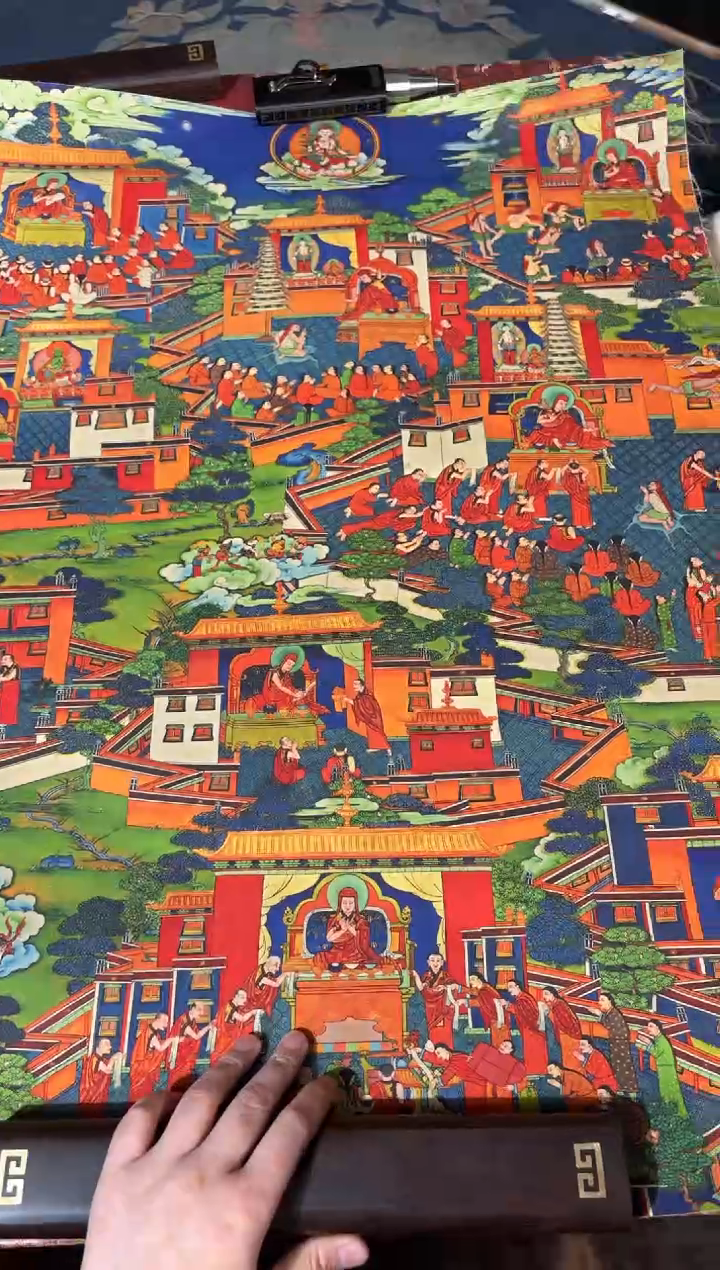 卷轴画龙妹的唐卡tk16