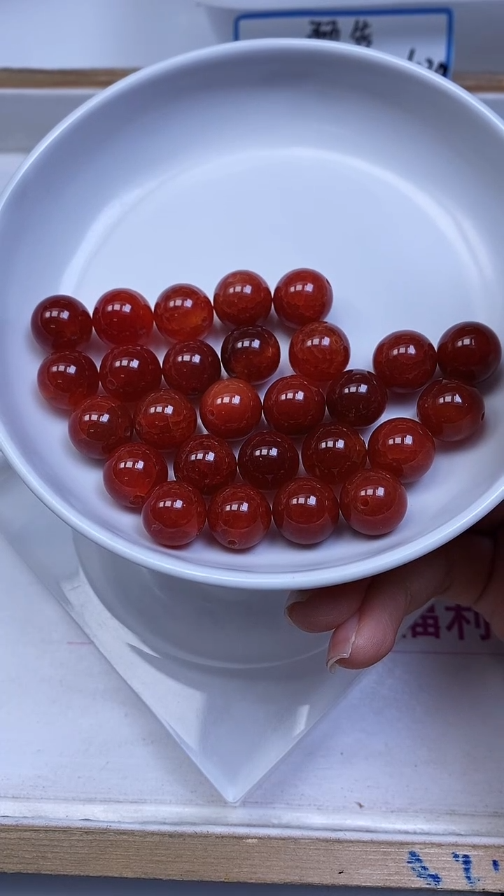 未镶嵌散珠玛瑙/玉髓E601 龙 鳞 风 雪 12mm 5个9.8元