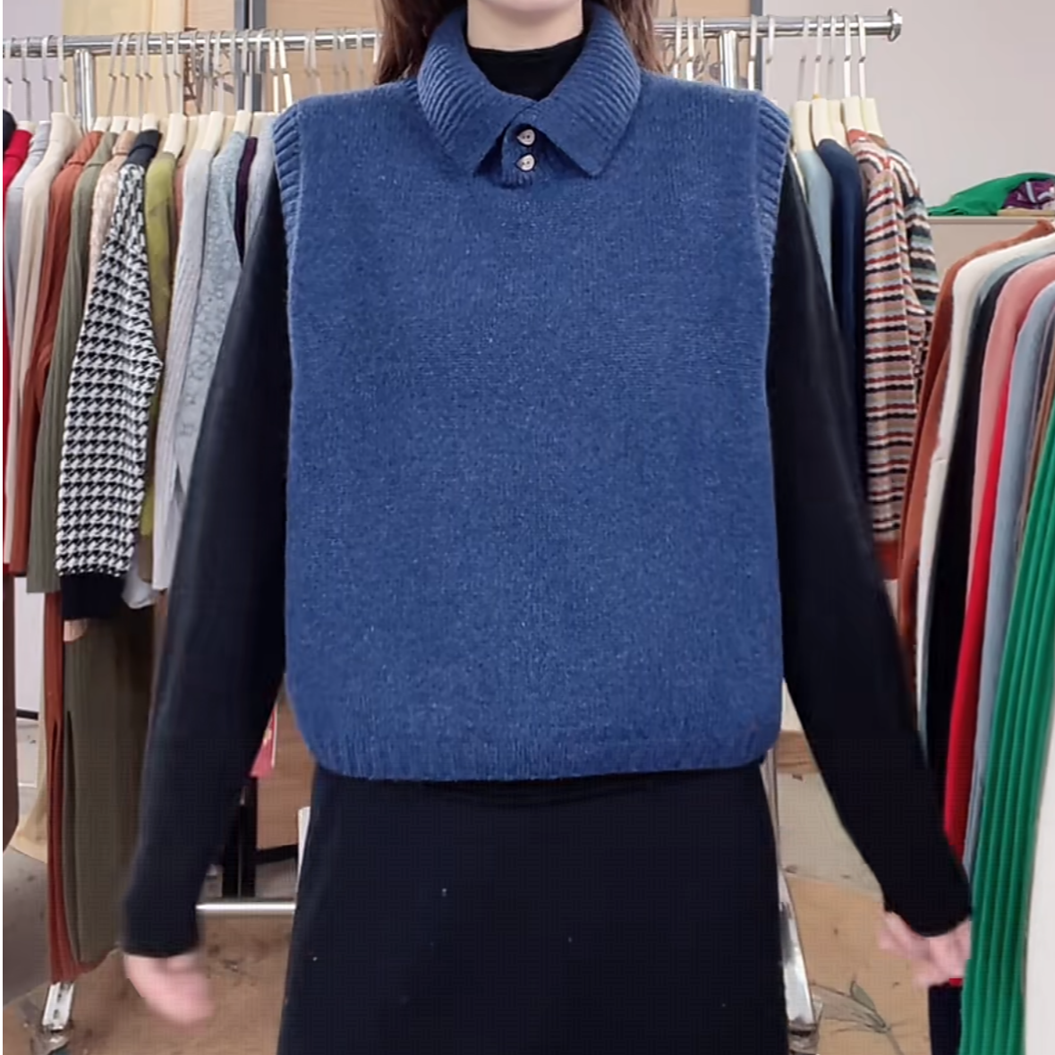 兔皇秋冬羊毛马甲孤品ZBMIG7231