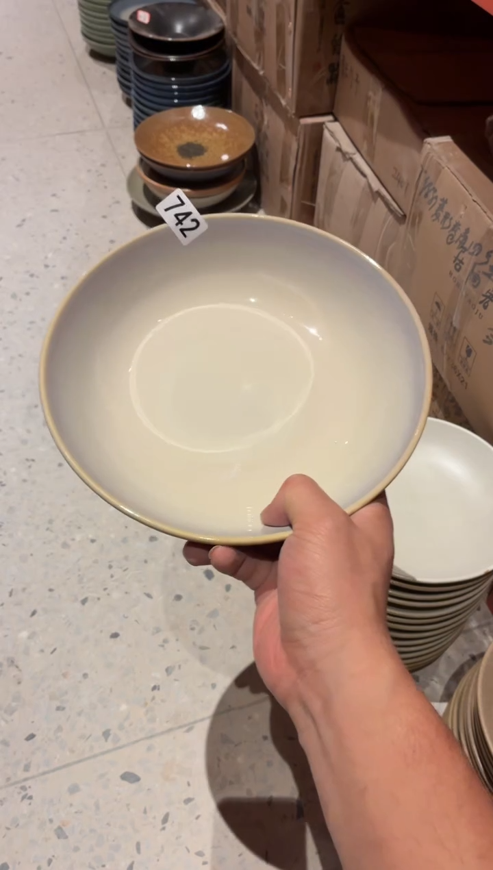 瓷片凡*742微瑕侄子青绿深盘1个