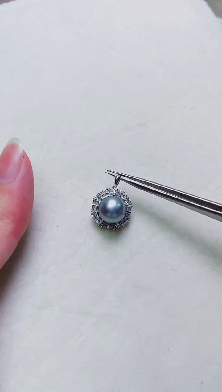 银S925镶嵌吊坠海水珍珠多样性发一1897638