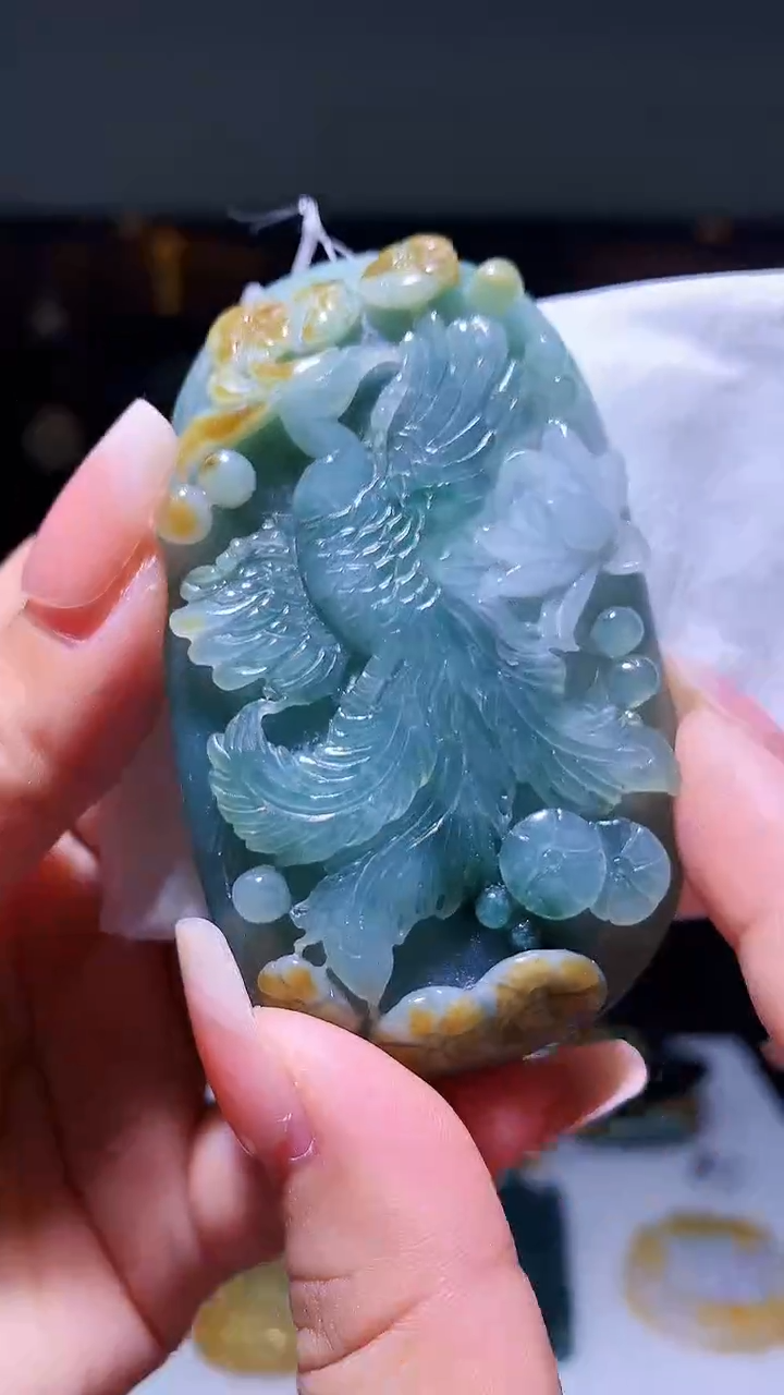 【闪购商品】定制翡翠未镶嵌1057xx-毛货挂件17