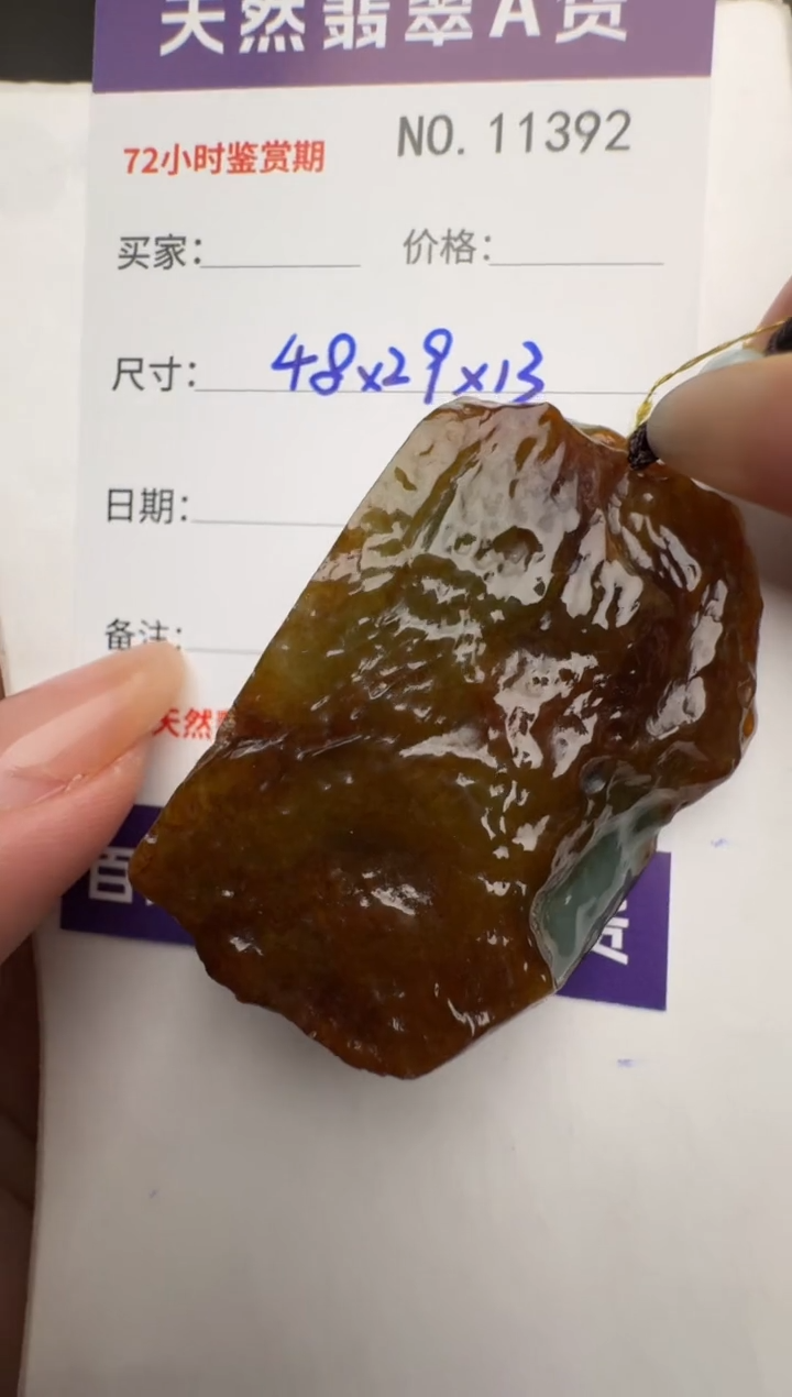【闪购商品】翡翠颈饰未镶嵌原石11392
