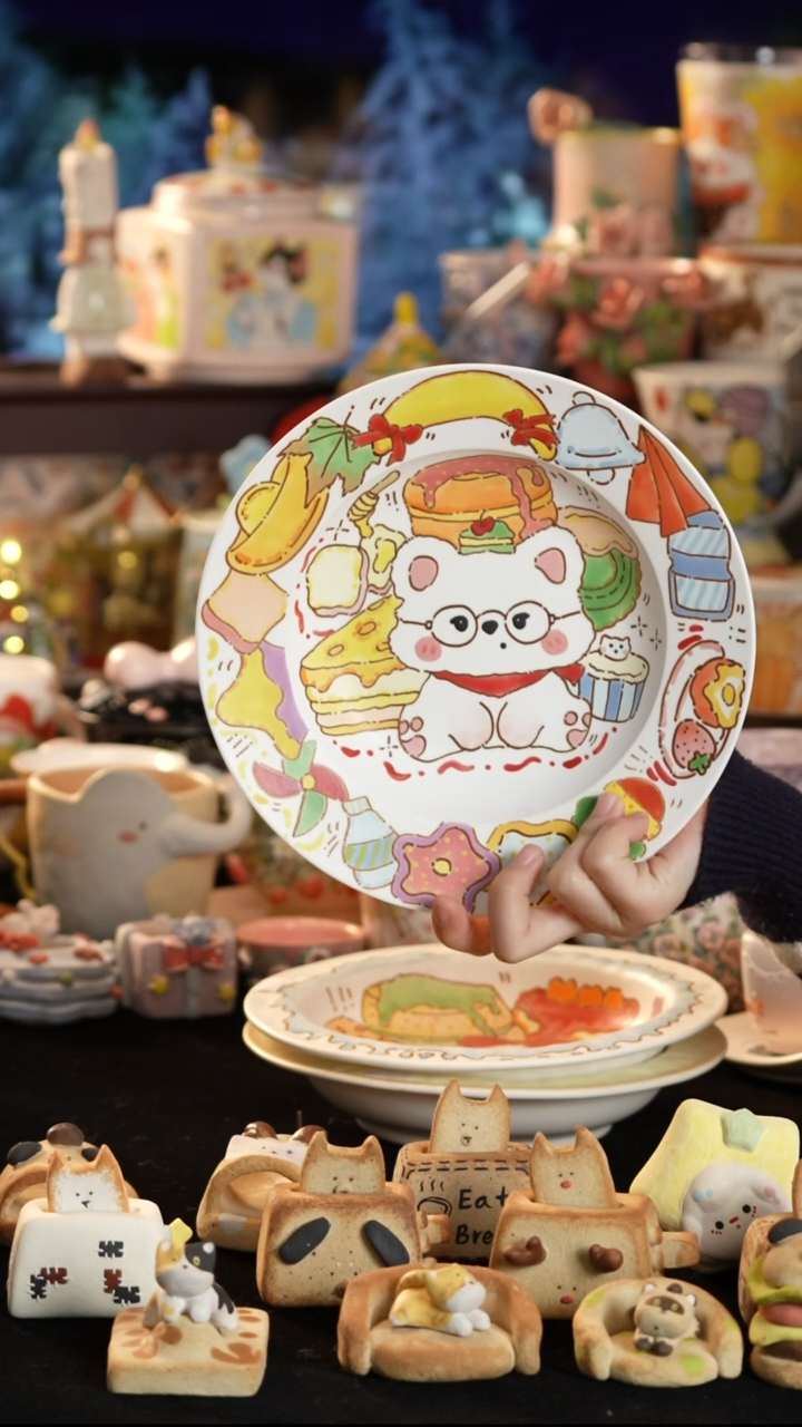 其他陶景德镇釉下彩手绘设计师款陶瓷