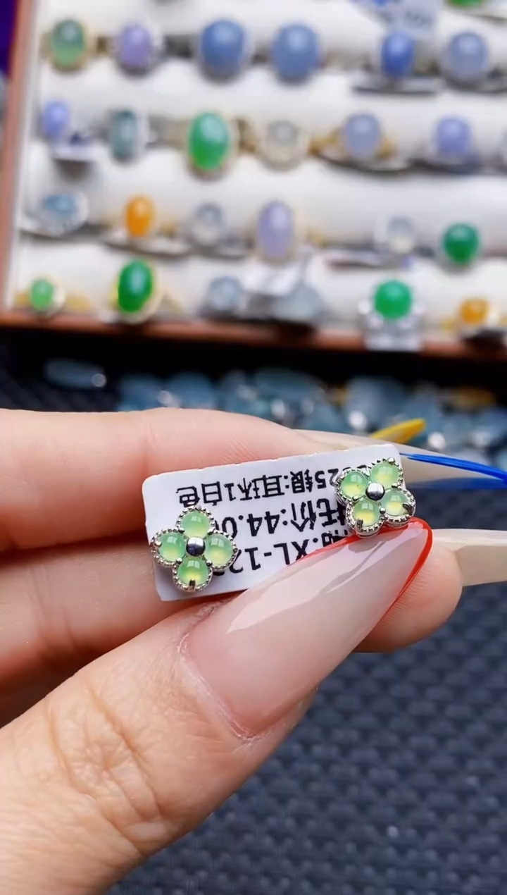 银S925镶嵌戒指翡翠4705