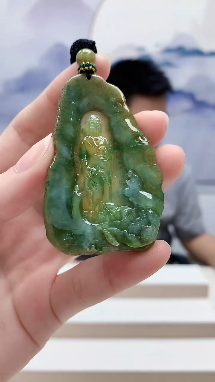 未镶嵌定制翡翠5028ry-毛货挂件48