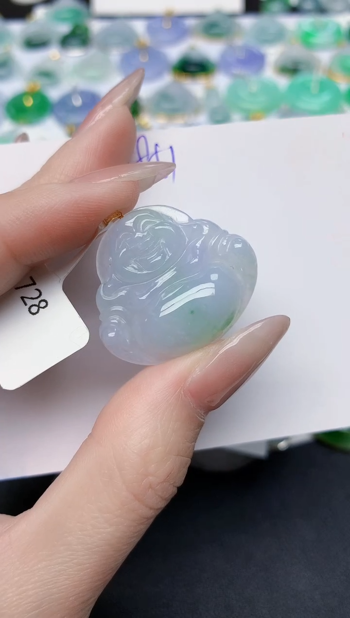 颈饰未镶嵌翡翠天然缅甸A货翡翠百元以上9元证书费自理