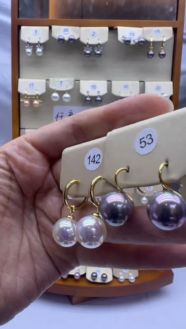 未镶嵌耳饰淡水珍珠142+153