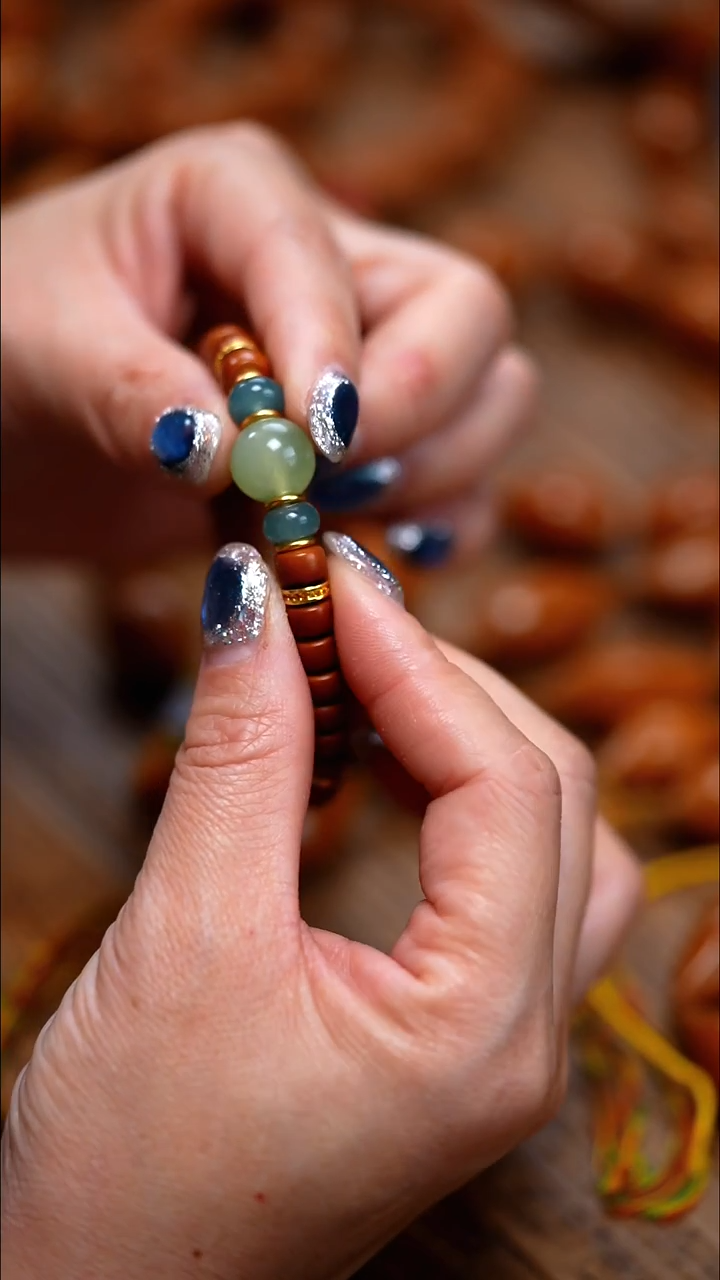 手串/手链橄榄核核尖壁碧玺天成