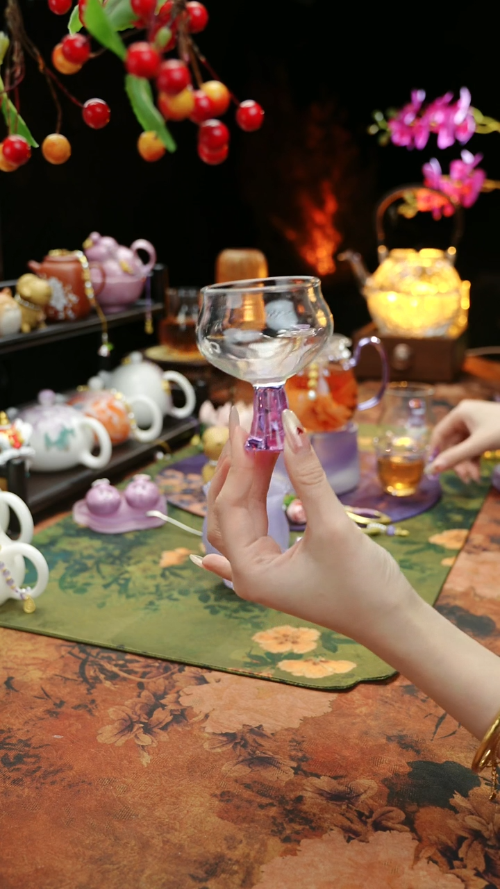 【闪购商品】紫色高足主人杯60cc@@@@@