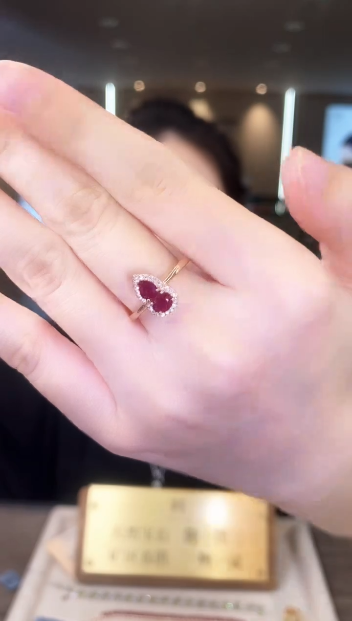 戒指银S925镶嵌红宝石09