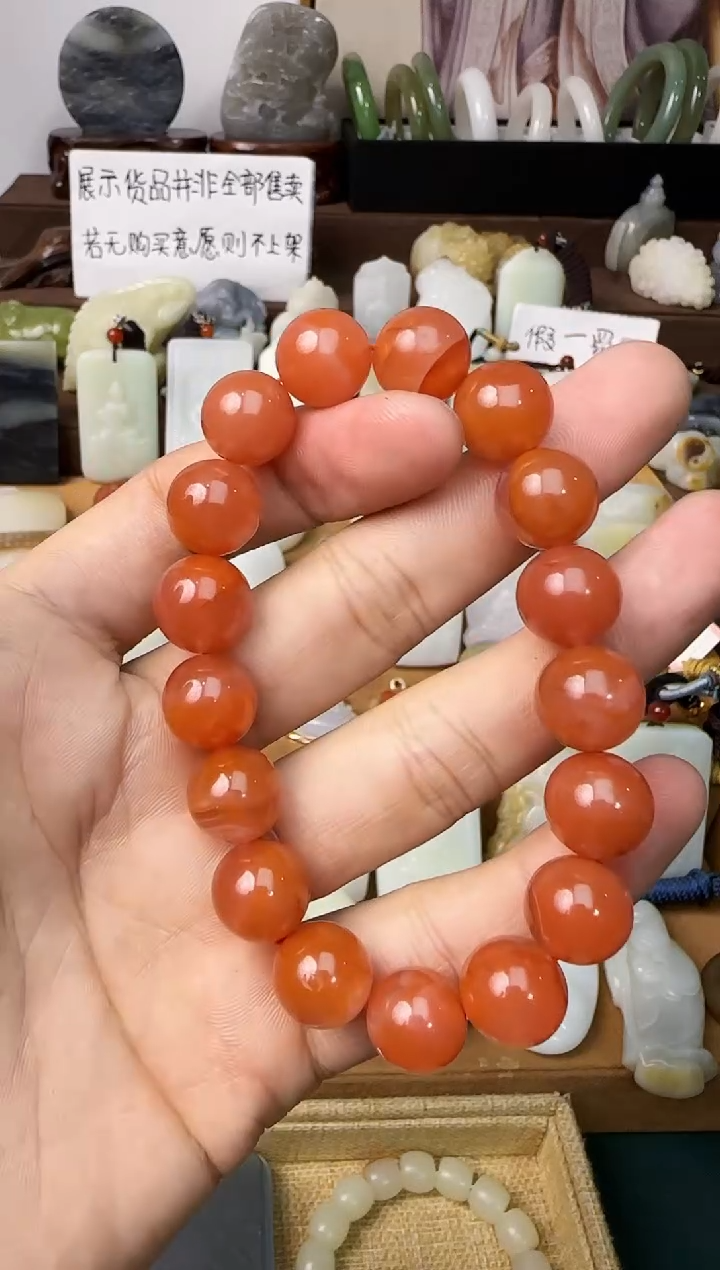 【闪购商品】玛瑙/玉髓颈饰未镶嵌南红手串