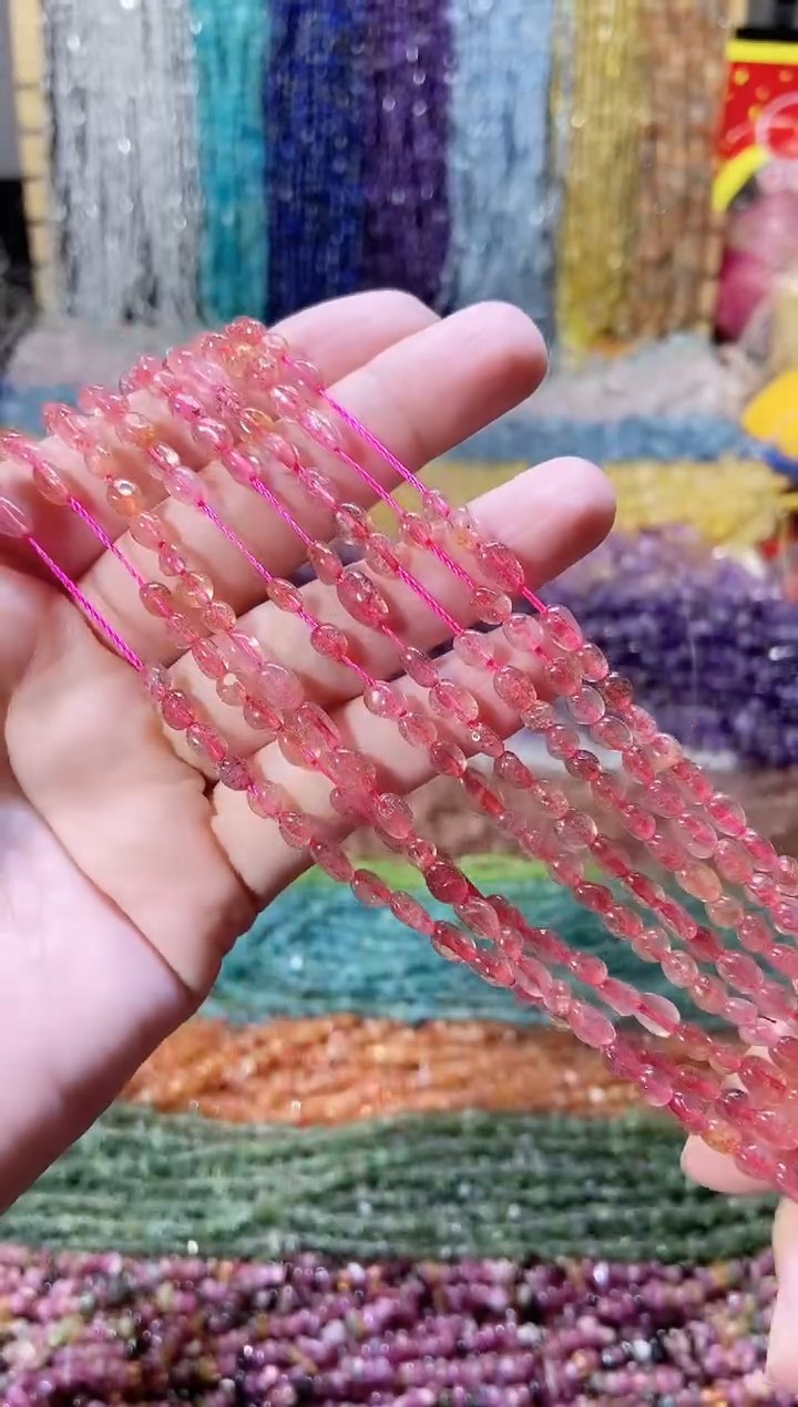 未镶嵌珠宝半成品水晶随行草莓晶