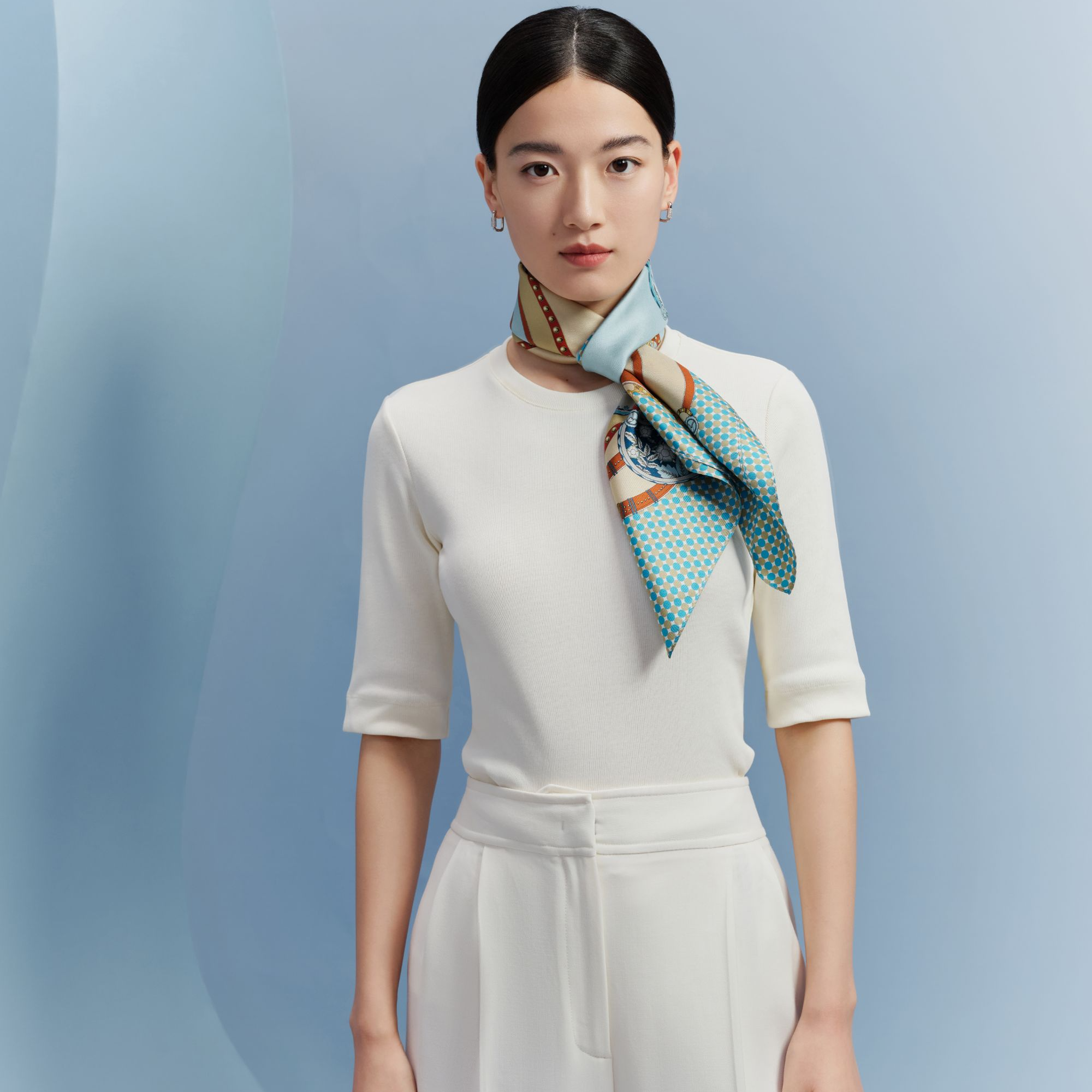 Wensli/万事利双面印花大方巾-东方吉金