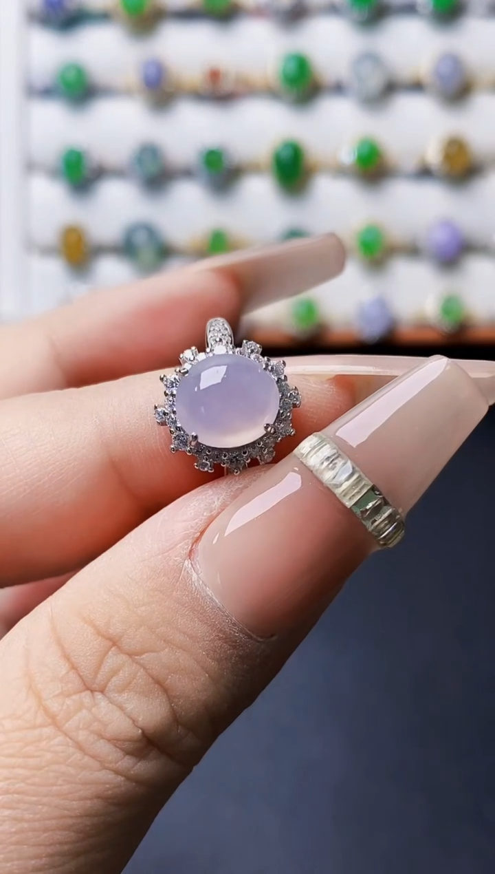 银S925镶嵌戒指翡翠1032